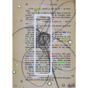 Au coeur de l'ÊTRE I | 18 x 13 cm | Mixed media on wood signed MPOIRIER