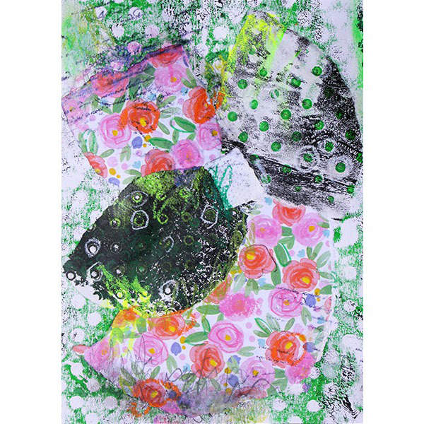Hier encore II | 18 x 13 cm | Mixed media on paper