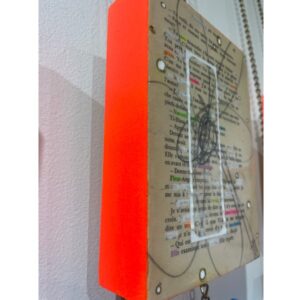 Side of Au coeur de l'ÊTRE IX | 18 x 13 cm | Mixed media on wood signed MPOIRIER